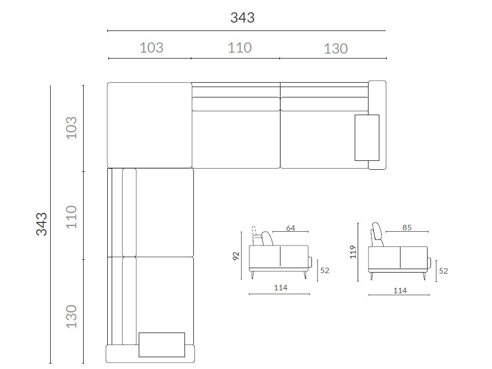 Sofá rincón Cameron Acomodel - 4