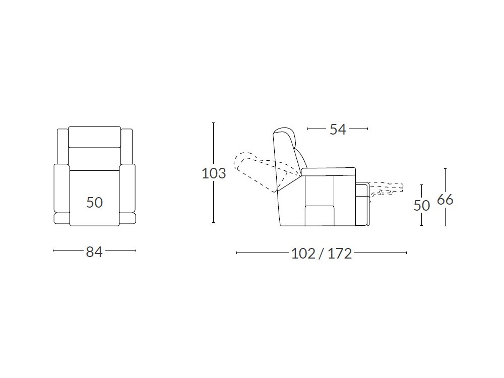 Sillón con mecanismo relax Aqua Acomodel