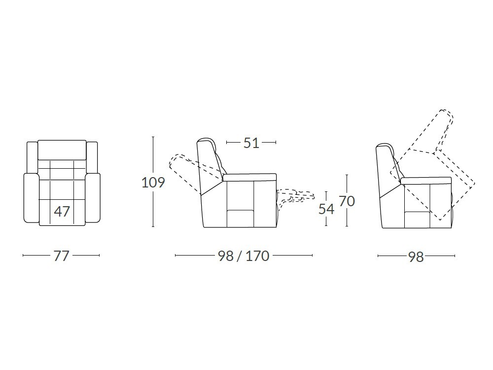 Sillón con mecanismo relax Galatea de Acomodel - 5