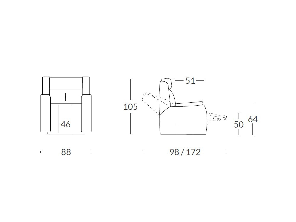 Sillón con mecanismo relax Hero de Acomodel - 4