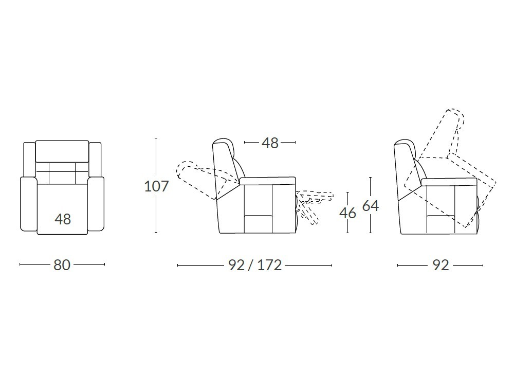 Sillón con mecanismo relax Hoy de Acomodel - 5