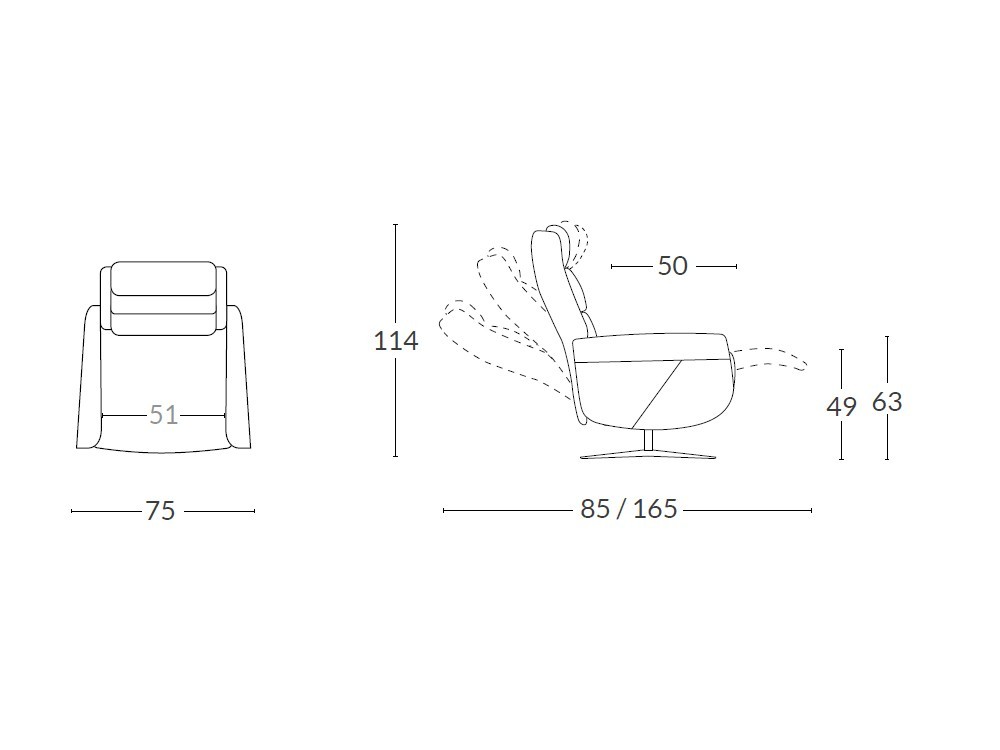 Sillón giratorio con mecanismo relax Lerone Acomodel