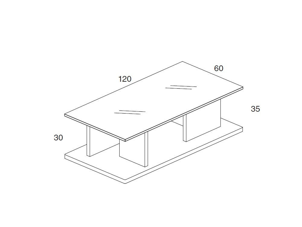 Mesa de centro Ártica Cristal Nim de Mobenia - 5
