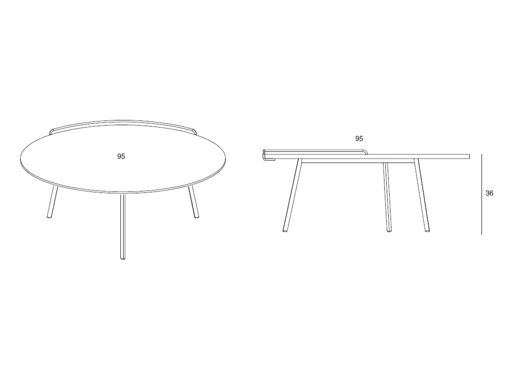 Mesa de centro redonda Fez Nim de Mobenia - 6