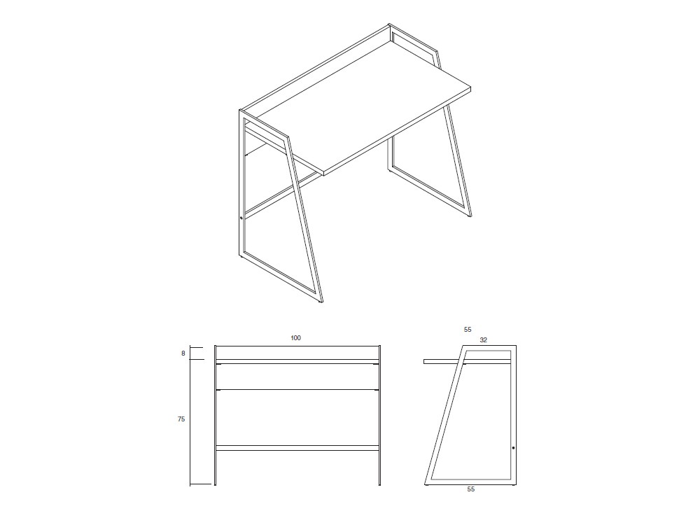 Escritorio para home office Nerd Nim de Mobenia - 3