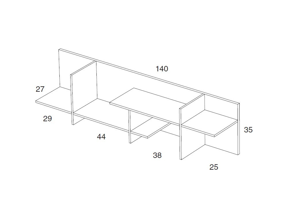 Estante Theo melamina de Mobenia - 5