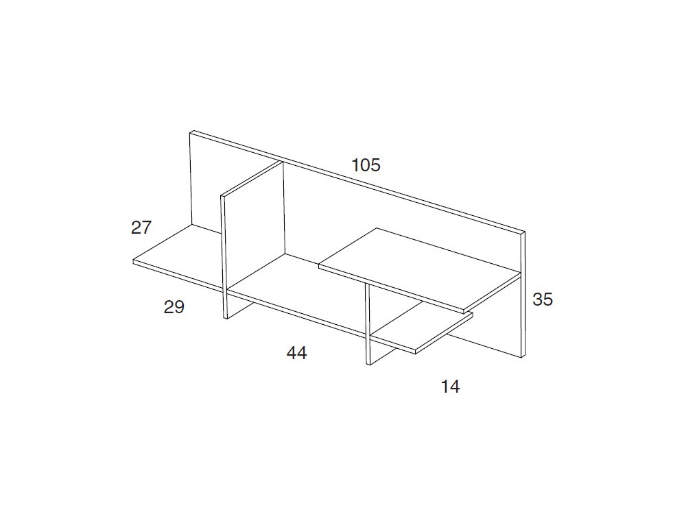 Estante Theo melamina de Mobenia - 4