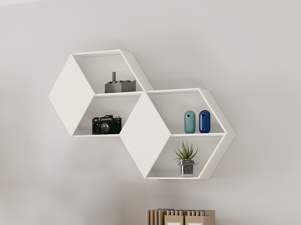 Estante decorativo Mel laminado Nim de Mobenia - 2