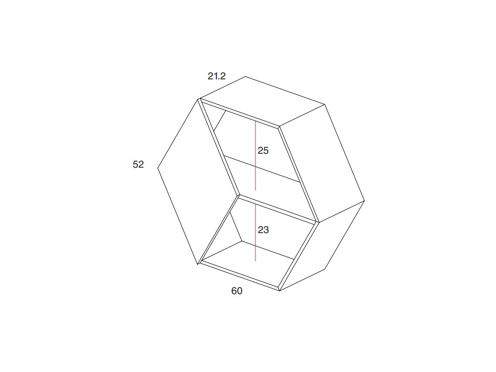 Estante decorativo Mel laminado Nim de Mobenia - 8