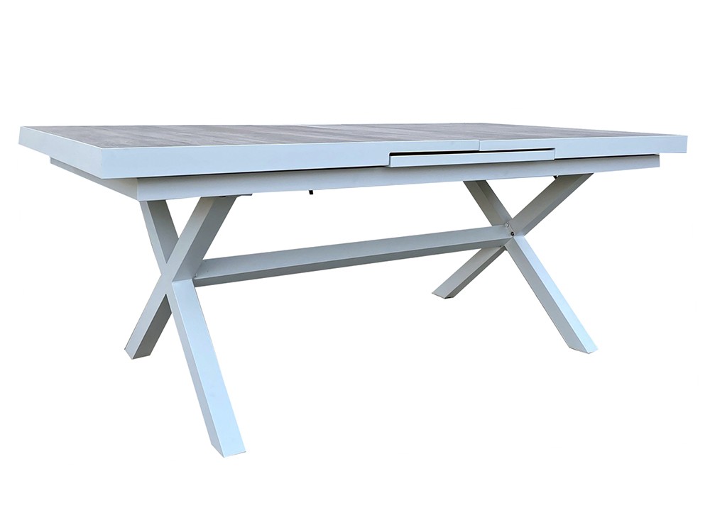 Mesa extensible de comedor exterior Segovia en aluminio y cerámica Segovia de Majestic - 4