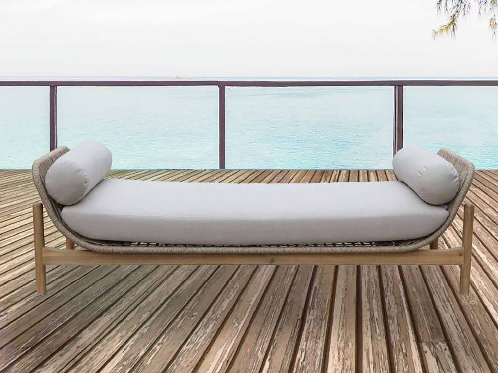 Tumbona de madera tropical Polinesia Majestic Garden - 1