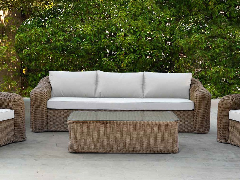 Set de salón exterior de fibra sintética trenzada Perú Majestic Garden - 2