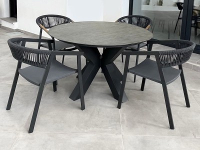 Silla para exterior de aluminio y cuerda Vilar Majestic Garden - 1
