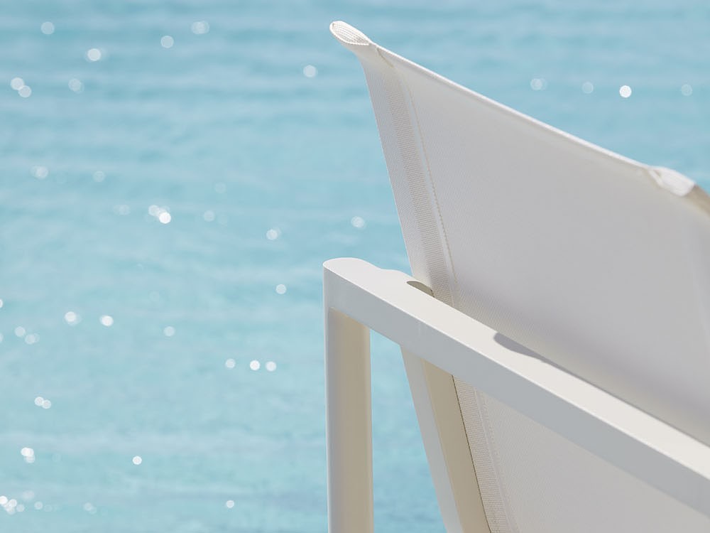 Silla para comedor exterior de aluminio y batyline Origin de Point - 9