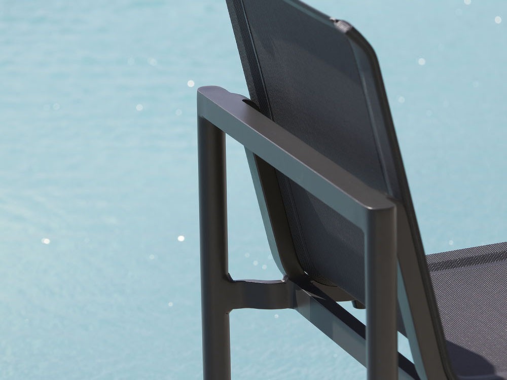 Silla para comedor exterior de aluminio y batyline Origin de Point - 11