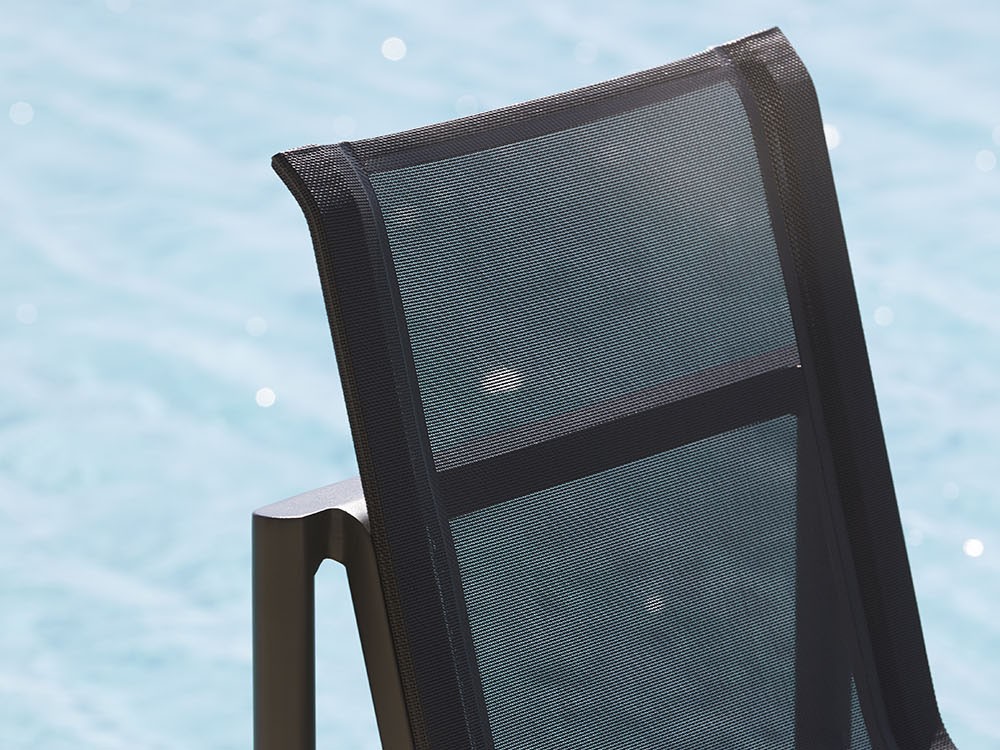 Silla para comedor exterior de aluminio y batyline Origin de Point - 12