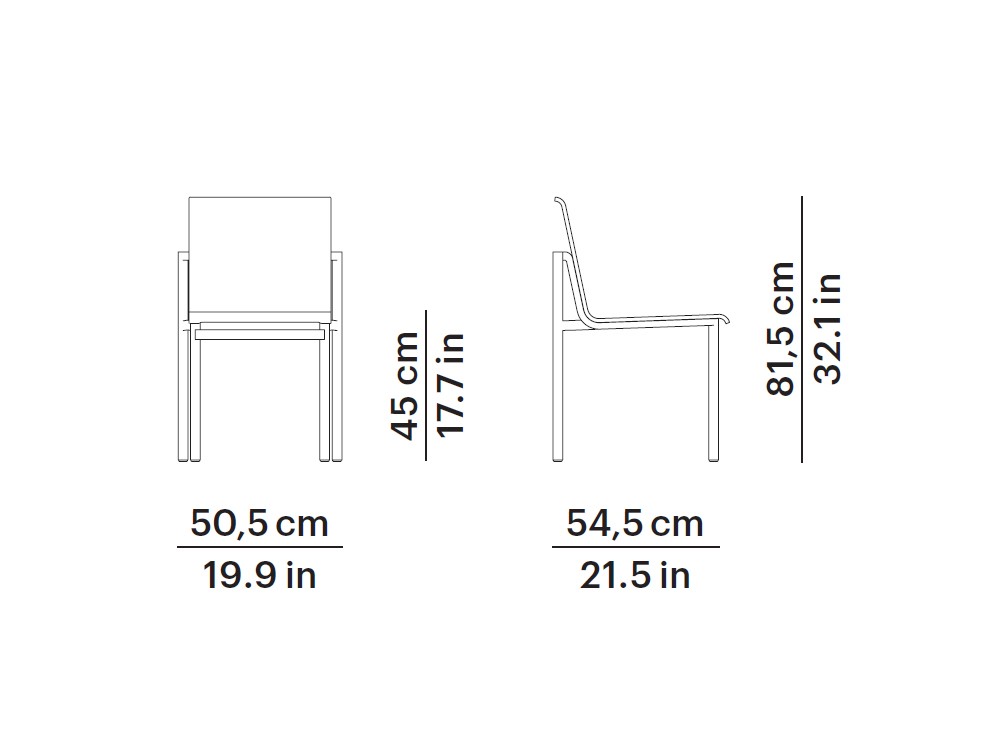 Silla para comedor exterior de aluminio y batyline Origin de Point - 7