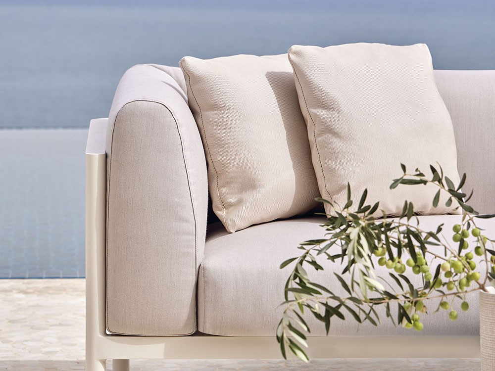 Sofá de dos o tres plazas para salón exterior Origin de aluminio Point- 8