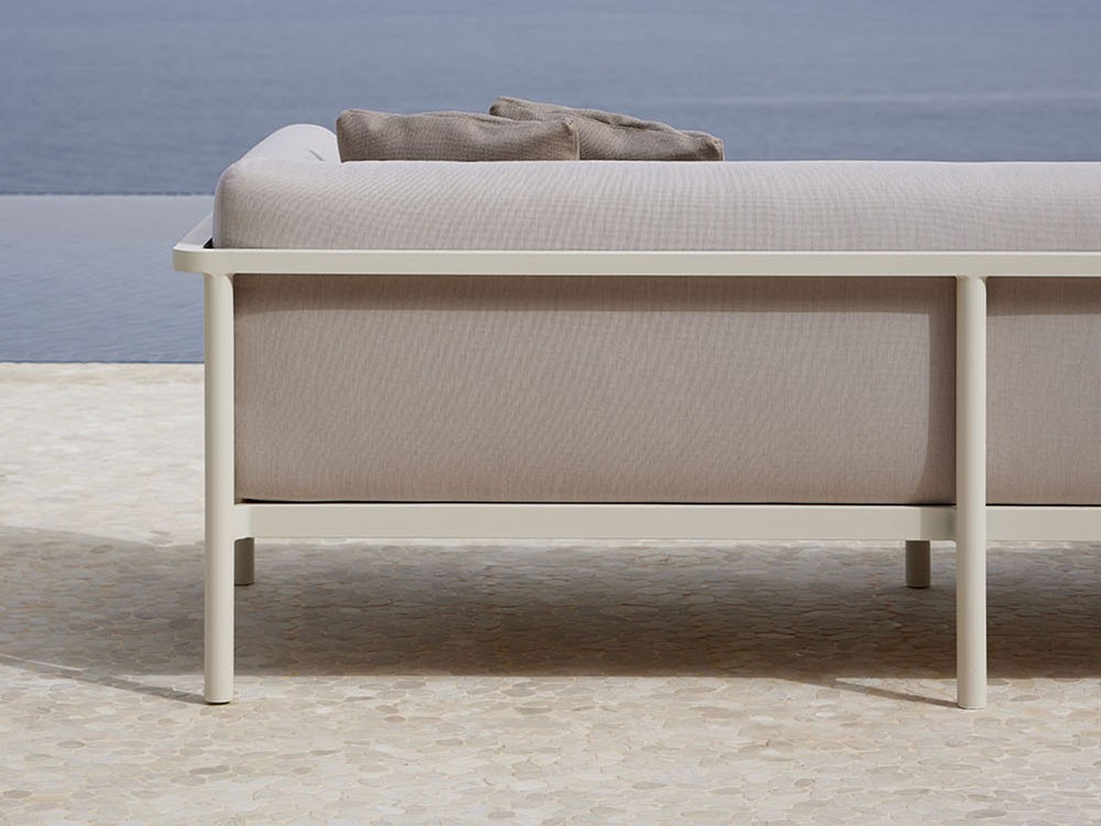 Sofá de dos o tres plazas para salón exterior Origin de aluminio Point- 13