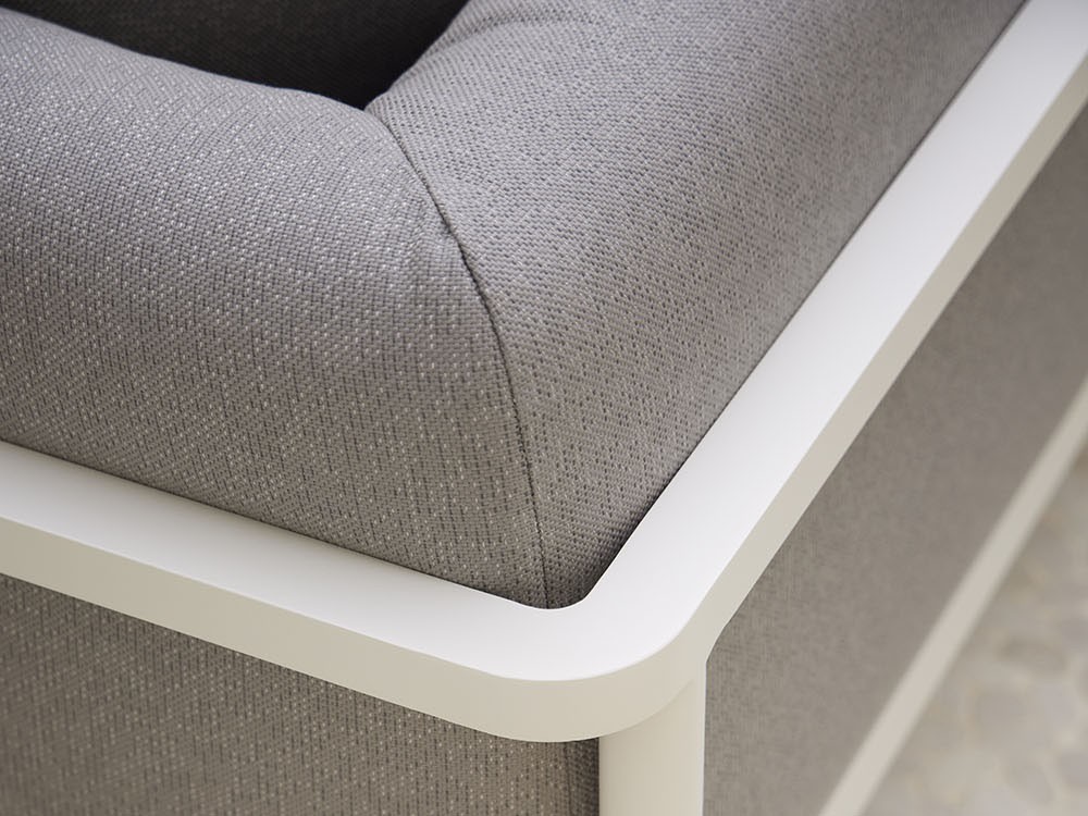 Sofá de dos o tres plazas para salón exterior Origin de aluminio Point- 7