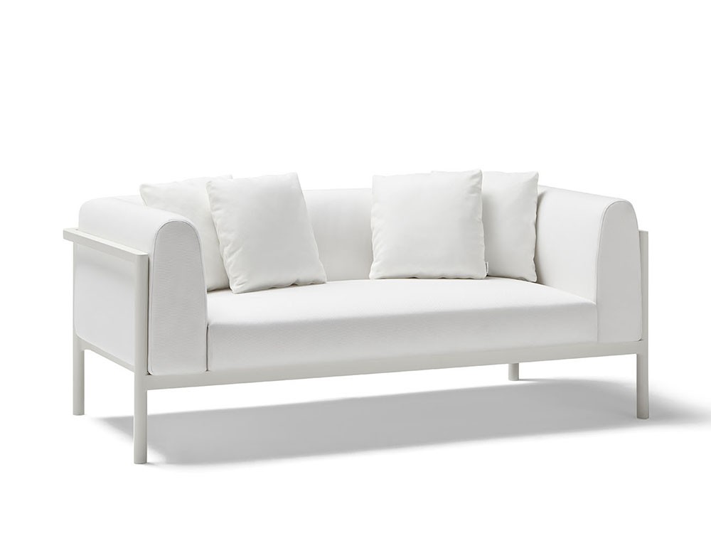 Sofá de dos o tres plazas para salón exterior Origin de aluminio Point- 4