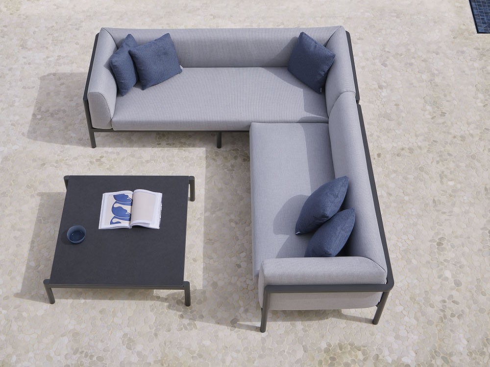 Sofá rinconera modular para exterior Origin de aluminio Point  - 2