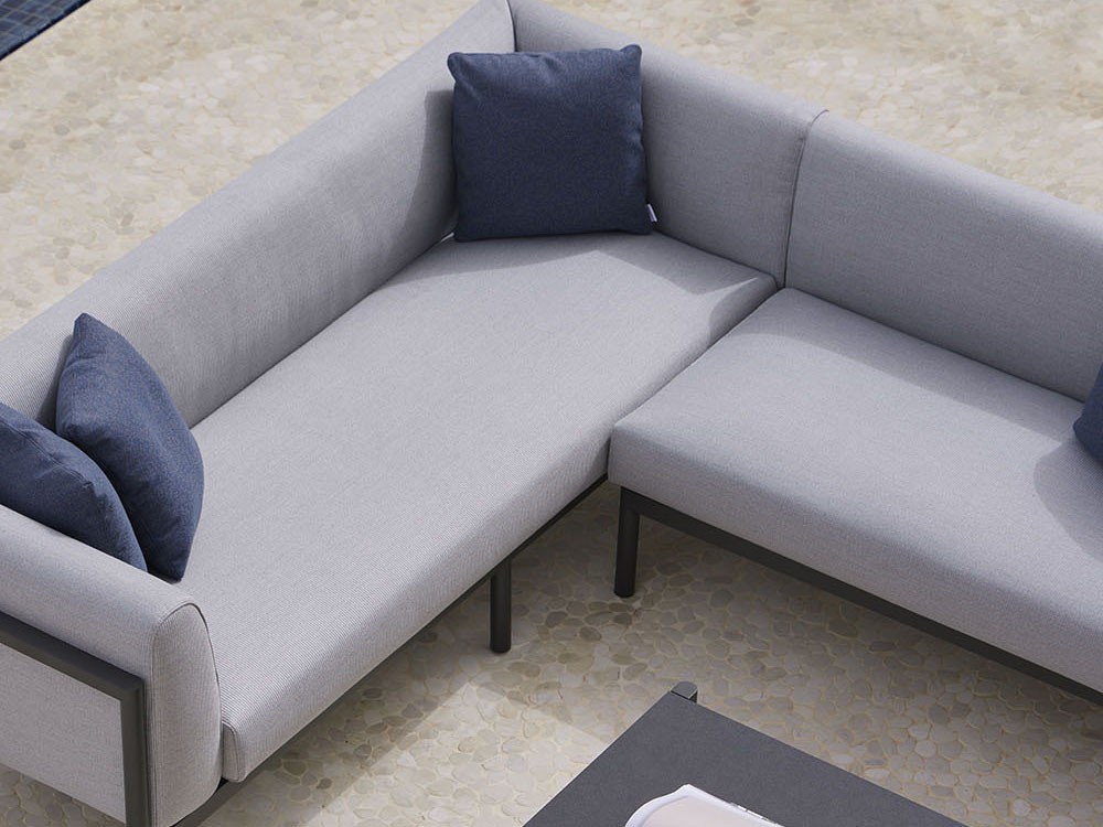 Sofá rinconera modular para exterior Origin de aluminio Point  - 4