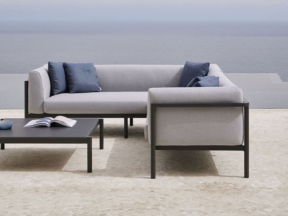 Sofá rinconera modular para exterior Origin de aluminio Point  - 6