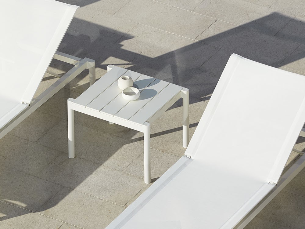 Mesa auxiliar para salón exterior de aluminio y hpl o porcelánico Origin de Point - 14