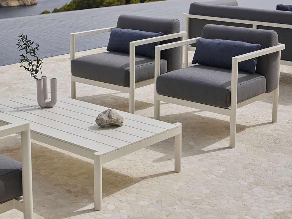 Mesa de centro de aluminio y compacto para salón exterior Origin de Point - 6