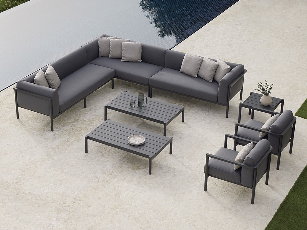 Mesa de centro de aluminio y compacto para salón exterior Origin de Point - 7