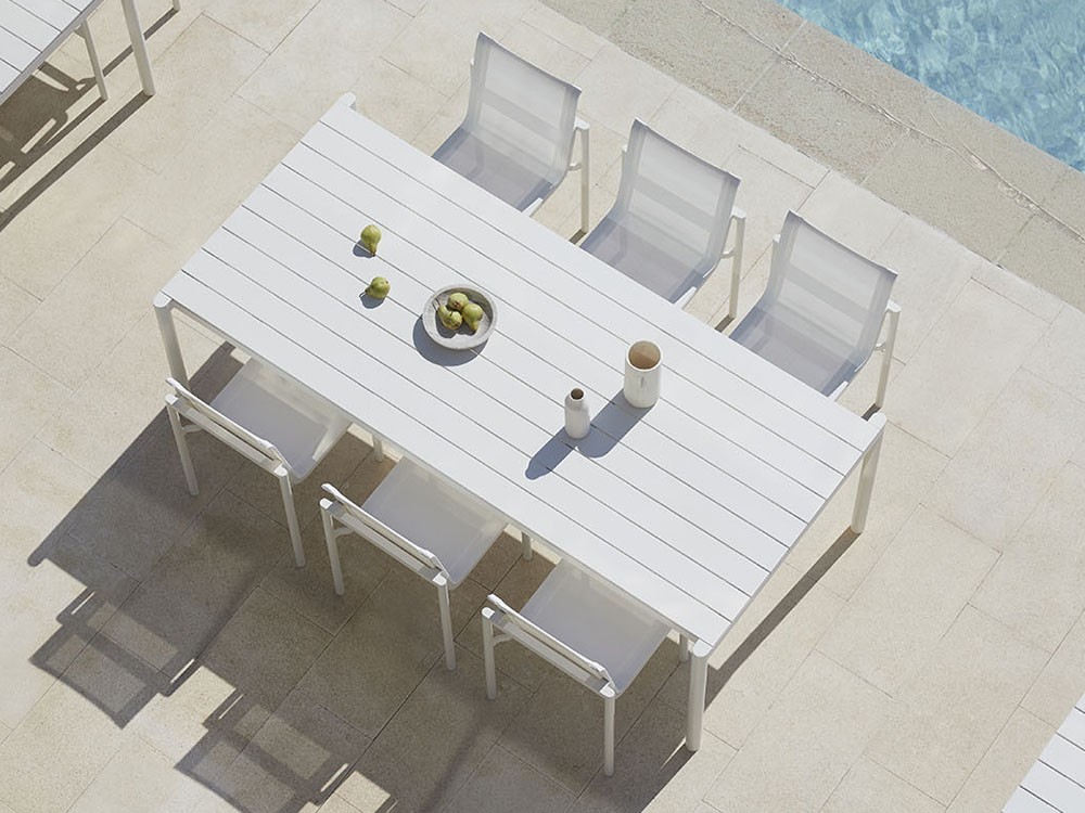 Mesa de aluminio, hpl o porcelánico para comedor exterior Origin de Point - 1
