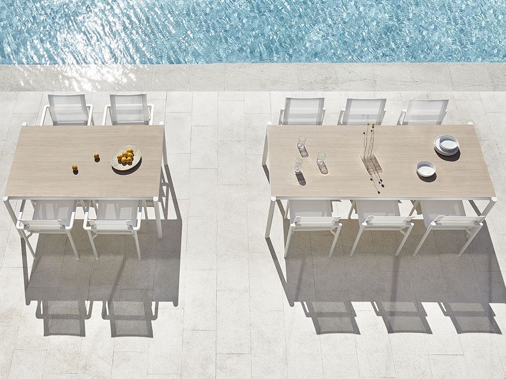 Mesa de aluminio, hpl o porcelánico para comedor exterior Origin de Point - 21