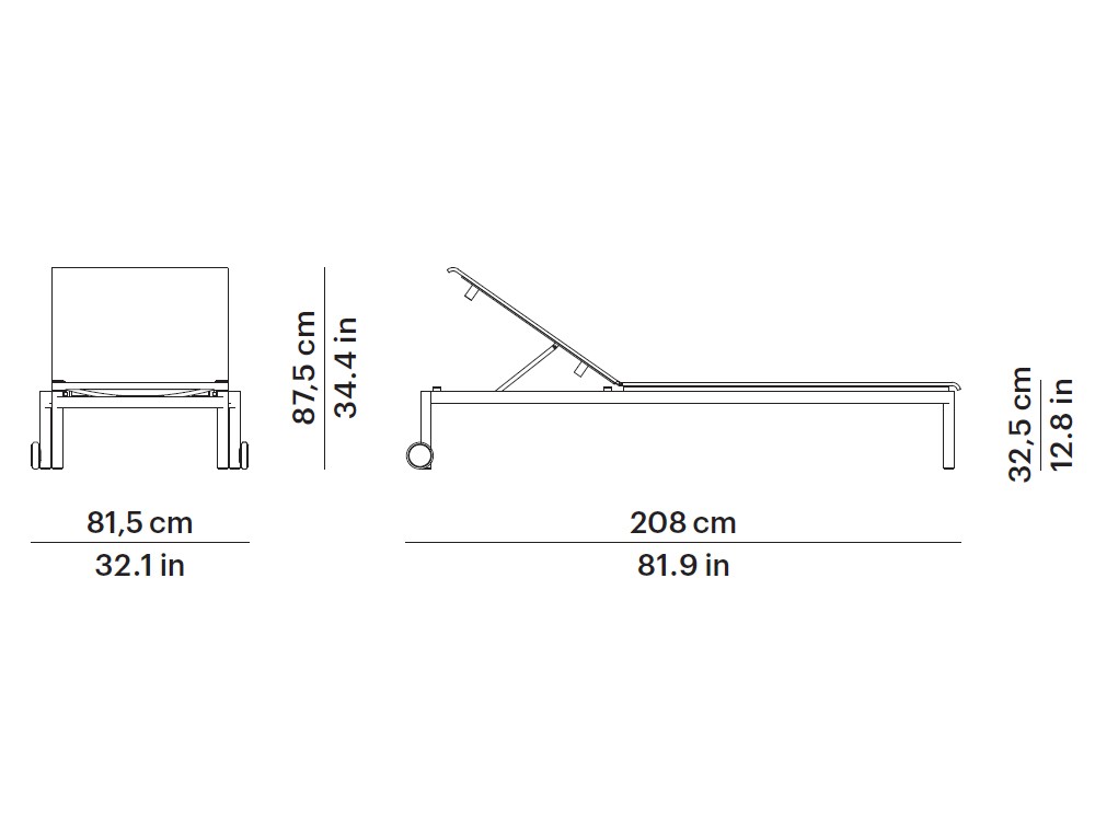 Tumbona de aluminio y batyline Origin de Point - 9