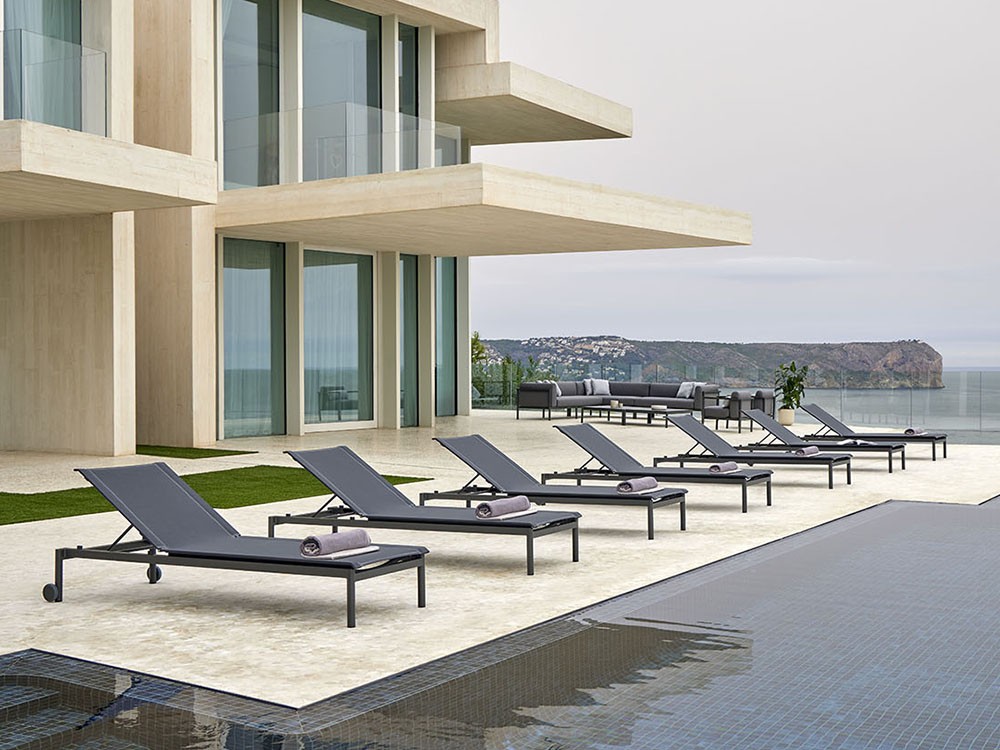 Tumbona de aluminio y batyline Origin de Point - 13