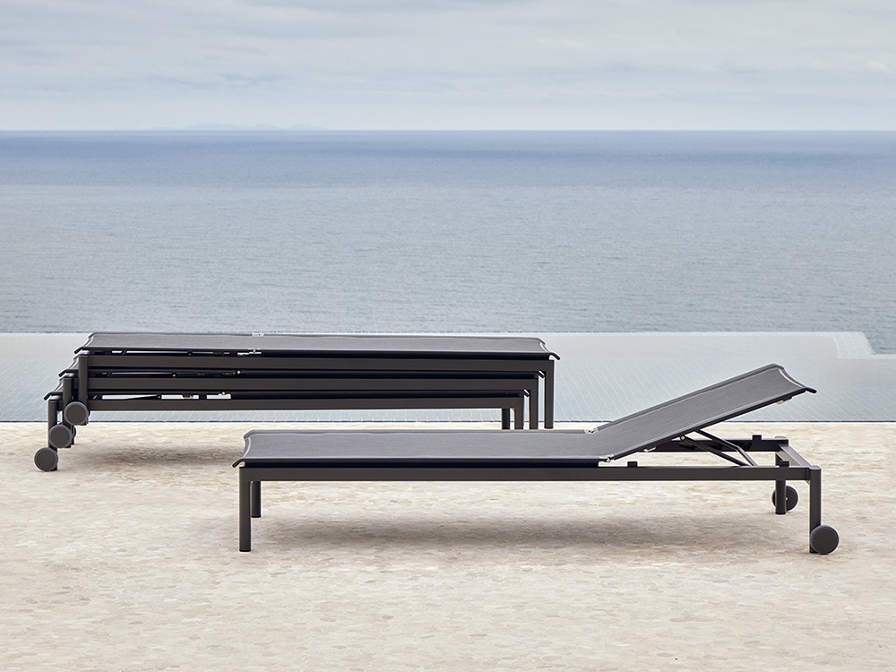 Tumbona de aluminio y batyline Origin de Point - 2