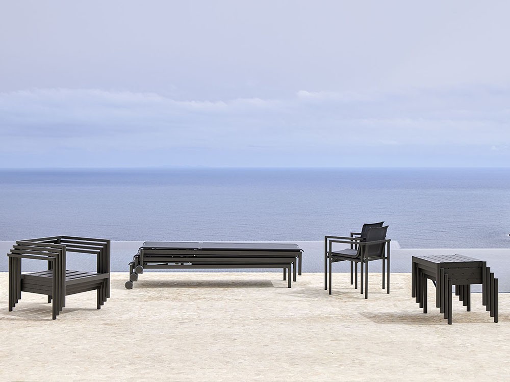 Tumbona de aluminio y batyline Origin de Point - 18