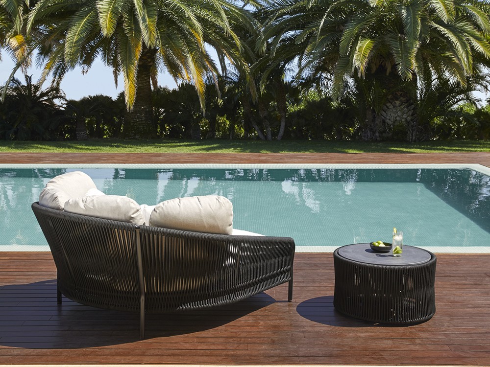 Daybed para jardín de aluminio y cuerda trenzada Weave de Point - 2