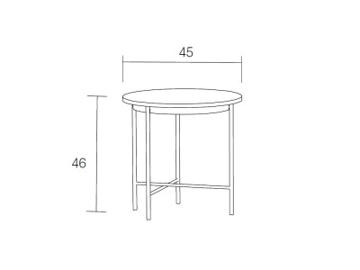 Mesa auxiliar o mesita de noche Kendo en melamina o porcelánico de Mobenia - 3