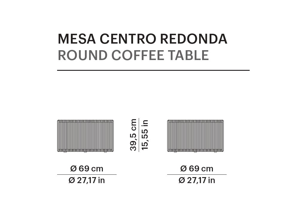 Mesa de centro de cuerda trenzada Weave Point Point - 28