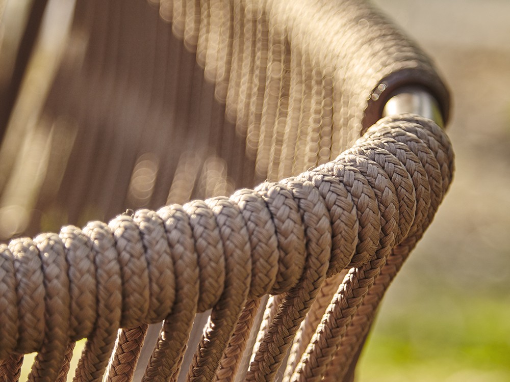 Sillón con brazos para comedor de aluminio y cuerda trenzada Weave de Point - 20