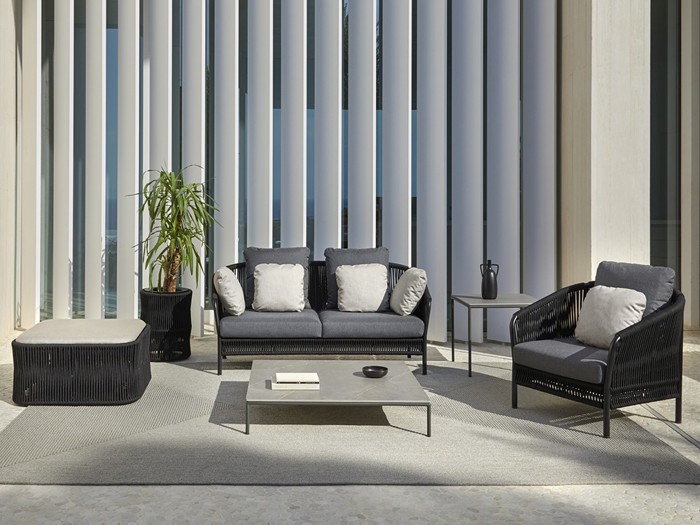 Sillón para exterior de aluminio y cuerda trenzada Weave de Point - 25