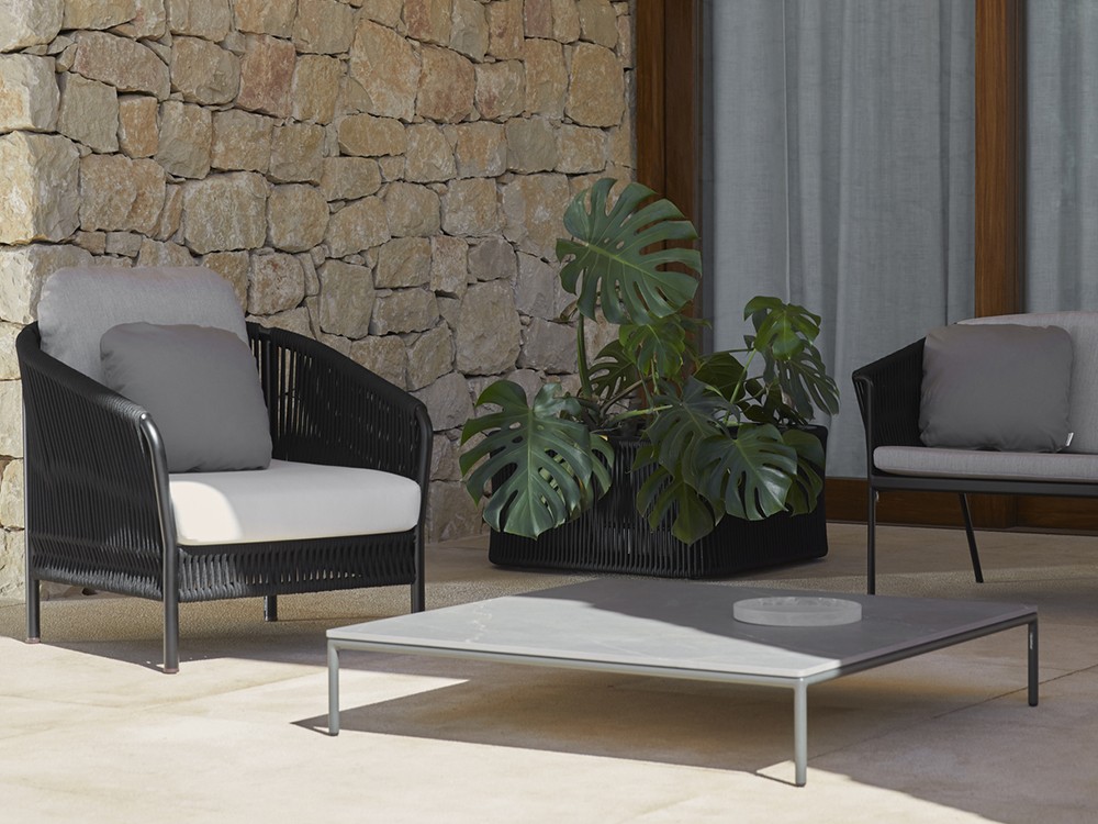 Sillón para exterior de aluminio y cuerda trenzada Weave de Point - 26