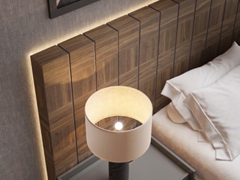 Dormitorio con cabezal alistonado Ideas Dreams 802 A.Brito