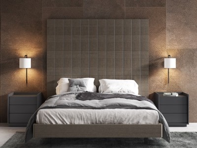 Dormitorio chapa natural con cabecero de grandes dimensiones Ideas Dreams 810 A. Brito - 1