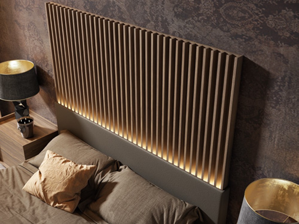 Dormitorio con cabecero alistonado Ideas Dreams 812 A.Brito