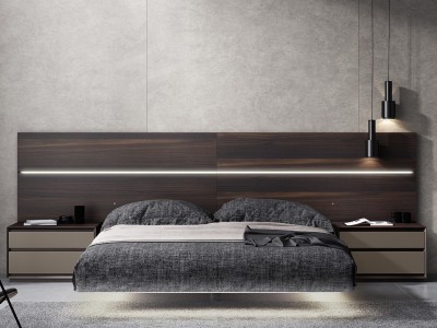 Dormitorio con cama suspendida en chapa natural Ideas Dreams 827 A. Brito - 1