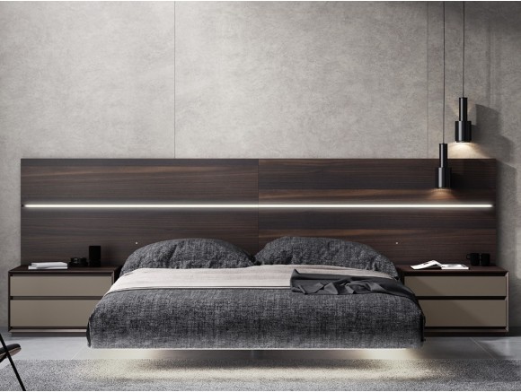 Dormitorio con cama suspendida en chapa natural Ideas Dreams 827 A. Brito - 1