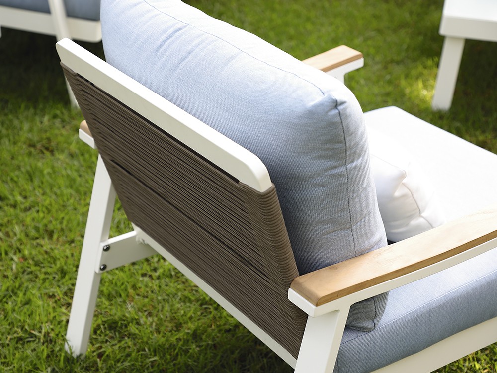 Sillón para salón exterior Creta de aluminio y cuerda Creta de Arkimueble - 2