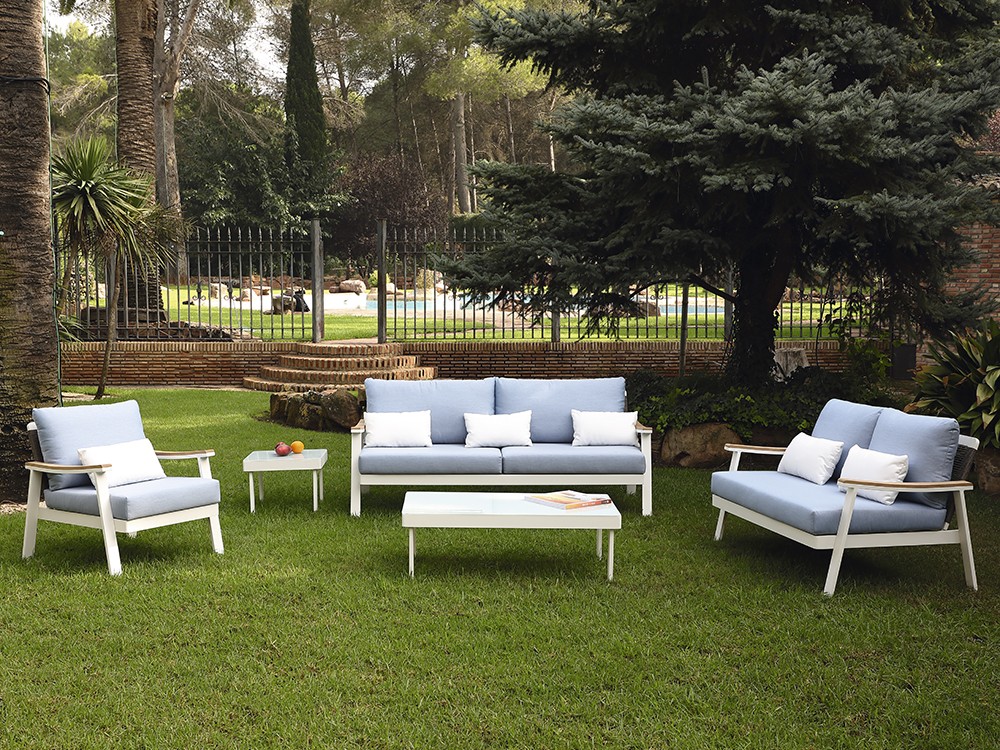 Sillón para salón exterior Creta de aluminio y cuerda Creta de Arkimueble - 3